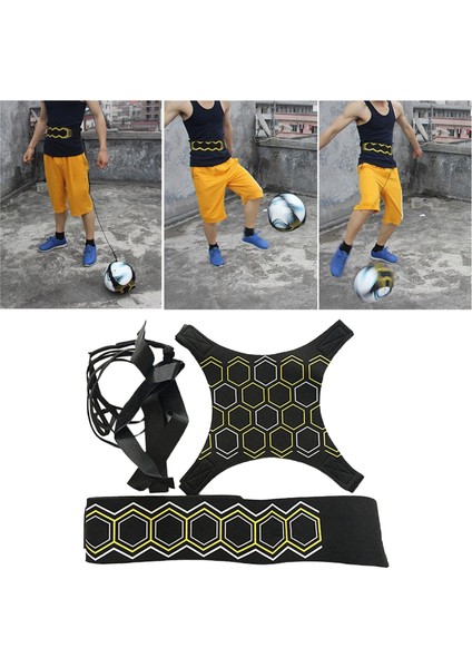 Futbol Kick Trainer Ayarlanabilir Elastik El Bel Kemeri Yardımcı Altıgen Baskı (Yurt Dışından)