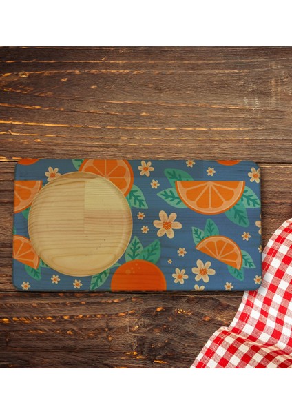 Kişiye Özel Portakal Tasarımlı Doğal Ahşap Tabaklı Viski Bardağı Sunum Seti Model 1 indirimleri