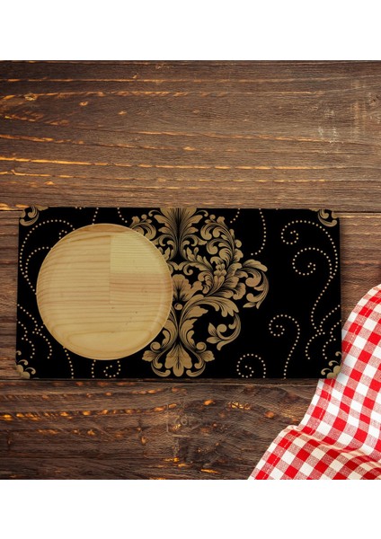 Kişiye Özel Retro Motif Tasarımlı Doğal Ahşap Tabaklı Viski Bardağı Sunum Seti Model 10 indirimleri