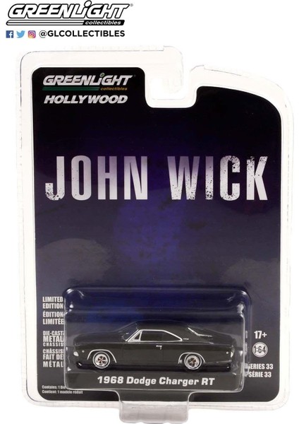 John Wick 1968 Dodge Charger Rt 1:64 - 7cm