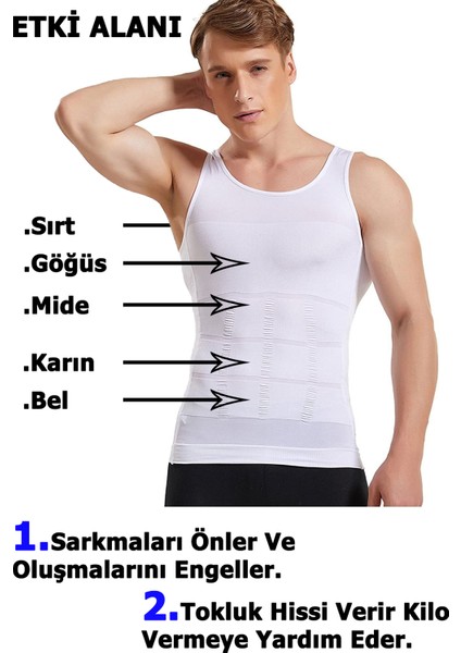Erkek Korse Atlet Beyaz Bel Korsesi Toparlayıcı 2 Beden Inceltici Korse Atlet fırsatları