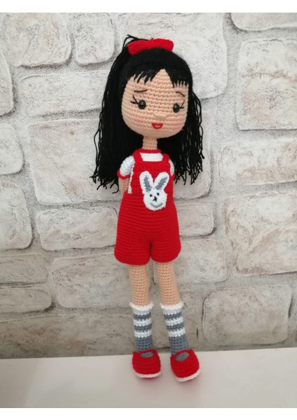 Toys City Kırmızı Şortlu Diloş Amigurumi Organik Oyuncak