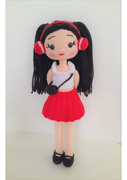 Siyah Pabuçlu Albeni Amigurumi Organik Oyuncak