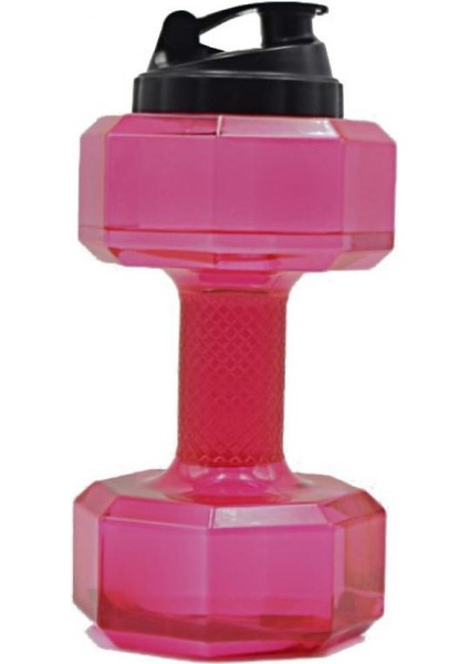 2.2 L Dumbbell Şekilli Su Şişesi, Büyük Kapasiteli Çevirme Üst Kaçak Geçirmez Kapak (Pembe) (Yurt Dışından)