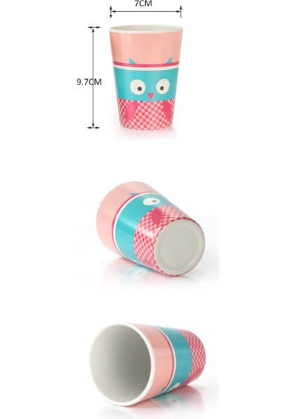 4 Adet Çocuk Bardak Set Doğal Bambu Fiber Bebek Fincan Yürüyor Su Takım Elbise Karikatür Hayvan Sevimli Yaratıcı Çocuk Kupası Günlük Kullanım Bardak (Yurt Dışından)