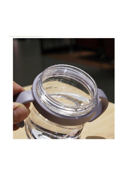250 ml. Bebek Sippy Kupası ile Ölçekli Plastik Su Şişesi ile Saman Çocuklar İçin Karikatür Bebek Kız Erkek Besleme Su Süt Şişesi (Yeşil Kolu) (Yurt Dışından)