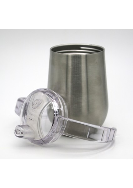 Bebek Sippy Kupası Kolu ile Çift Katmanlı 304 Paslanmaz Çelik BPA'sız Güvenli Vakum 10 Oz Yalıtımlı Kupa Süt Kupası (Yurt Dışından)