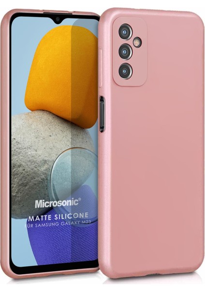 Matte Silicone Samsung Galaxy M23 Kılıf Rose Gold