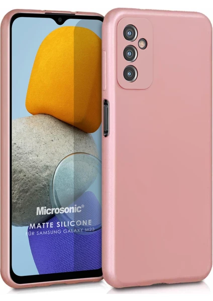 Matte Silicone Samsung Galaxy M23 Kılıf Rose Gold