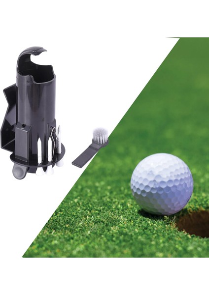 Golf Topu Tee Tutucu Golf Pro Klip Caddy Fırça ile Naylon Divot Aracı ile (Yurt Dışından)