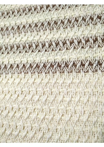 Pamuklu Kaymaz Hasır Dokuma Koltuk-Çekyat Örtüsü (180 x 220 cm)-Krem - Kahve fiyatları