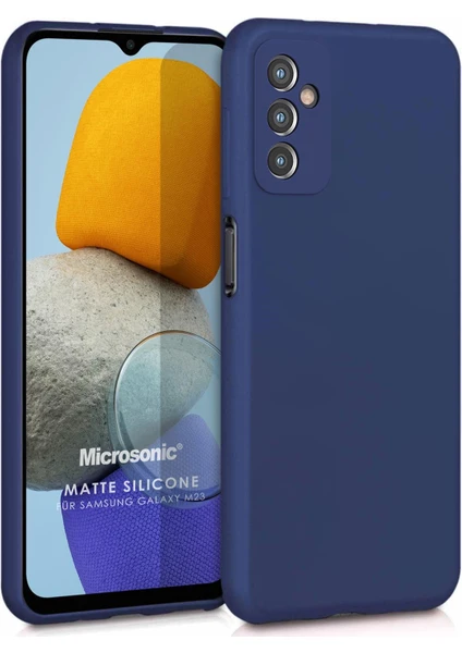 Matte Silicone Samsung Galaxy M23 Kılıf Lacivert