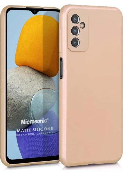 Matte Silicone Samsung Galaxy M23 Kılıf Gold