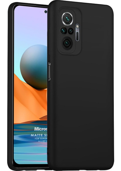 Matte Silicone Xiaomi Redmi Note 10 Pro Max Kılıf Siyah