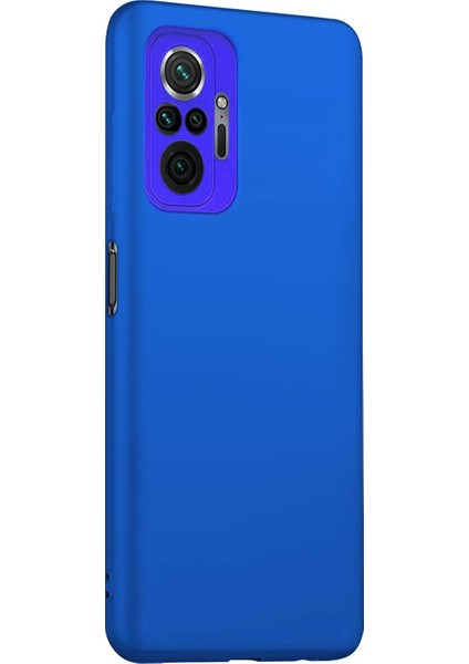 Matte Silicone Xiaomi Redmi Note 10 Pro Max Kılıf Mavi
