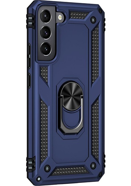 Samsung Galaxy S22 Plus Kılıf Military Ring Holder Lacivert fiyatları