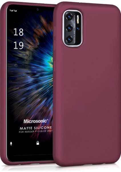 Matte Silicone Reeder P13 Blue 2022 Kılıf Mor