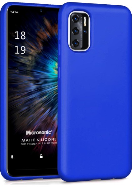 Matte Silicone Reeder P13 Blue 2022 Kılıf Mavi