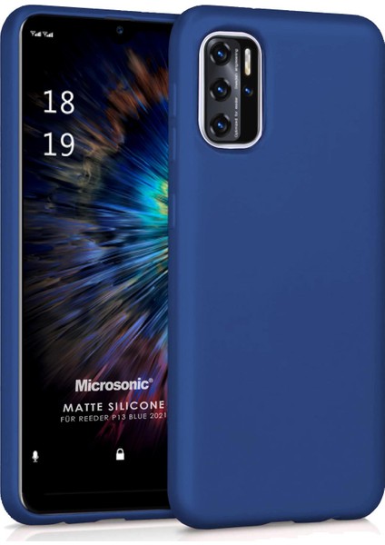 Matte Silicone Reeder P13 Blue 2022 Kılıf Lacivert