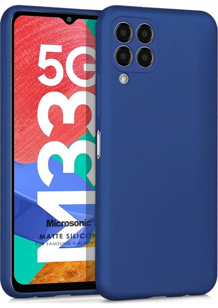 Matte Silicone Samsung Galaxy M33 Kılıf Lacivert