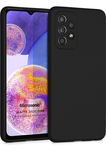 Matte Silicone Samsung Galaxy A23 Kılıf Siyah