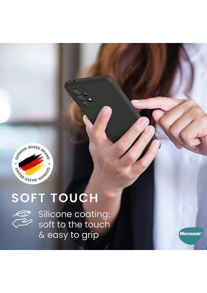 Matte Silicone Samsung Galaxy A23 Kılıf Siyah