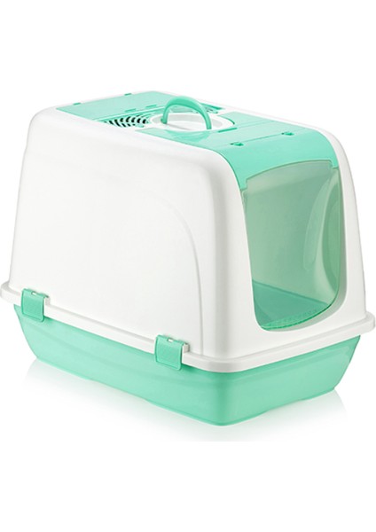 Büyük Kapalı Kedi Tuvaleti Yeşil