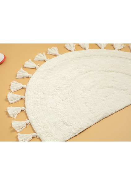 Luna Pamuklu Banyo Paspası 55 x 90 cm Ekru