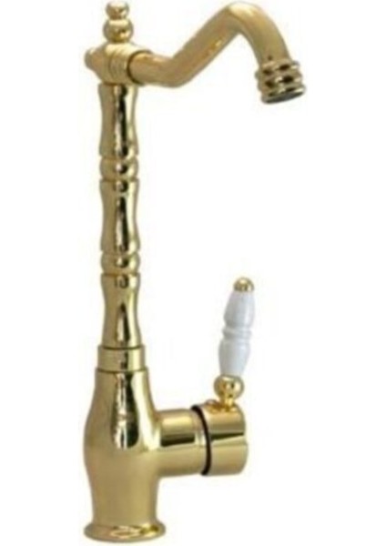 Bronz Rustik Mutfak - Banyo / Eviye Bataryası Sıcak Soğuk Çift Su Girişli Musluk