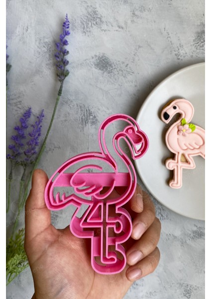 Flamingo Hamur Şekillendirici / Kurabiye Kalıbı - Pembe