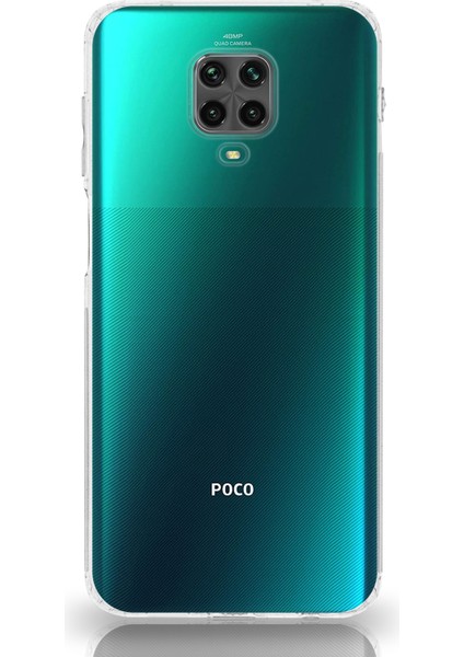 Caseworld Xiaomi Redmi Note 9 Pro Kapak Tıpalı Kamera Korumalı Şeffaf Premier Kılıf