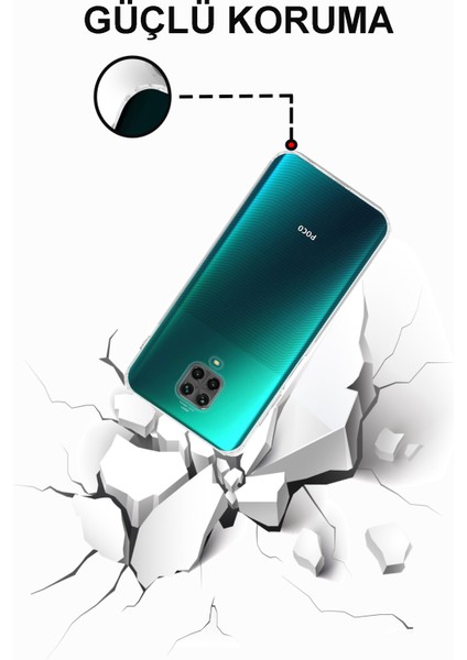 Caseworld Xiaomi Redmi Note 9 Pro Kapak Tıpalı Kamera Korumalı Şeffaf Premier Kılıf modelleri