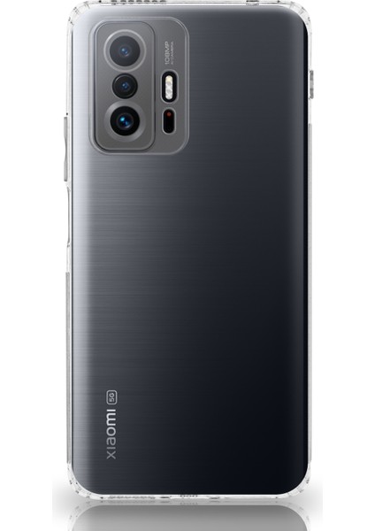 Caseworld Xiaomi Mi 11T 5g ile Uyumlu Kapak Tıpalı Kamera Korumalı Şeffaf Premier ile Uyumlu Kılıf