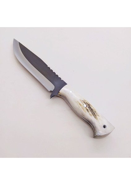 El Yapımı Geyik Saplu Bushcraft - Paslanmaz Çelikten Av Bıçağı