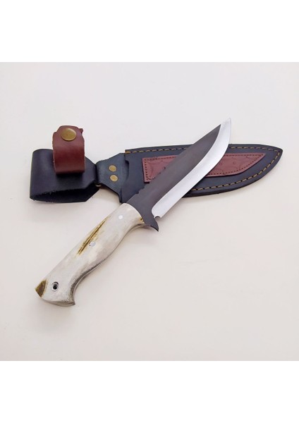 El Yapımı Geyik Saplu Bushcraft - Paslanmaz Çelikten Av Bıçağı fırsatları