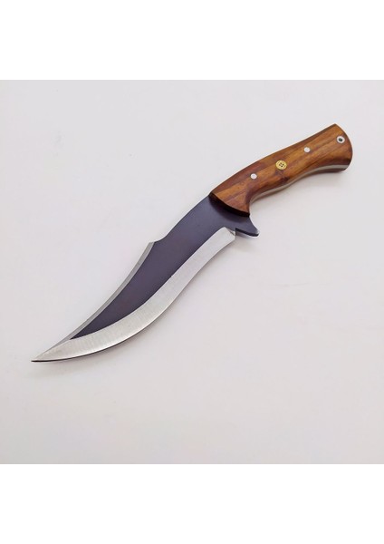 El Yapımı Ceviz Kabzeli Kambur Bıçak Paslanmaz Çelik Av Bıçağı