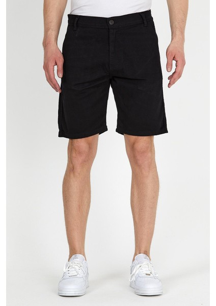 Slim Fit Likralı Şort Siyah fiyatları