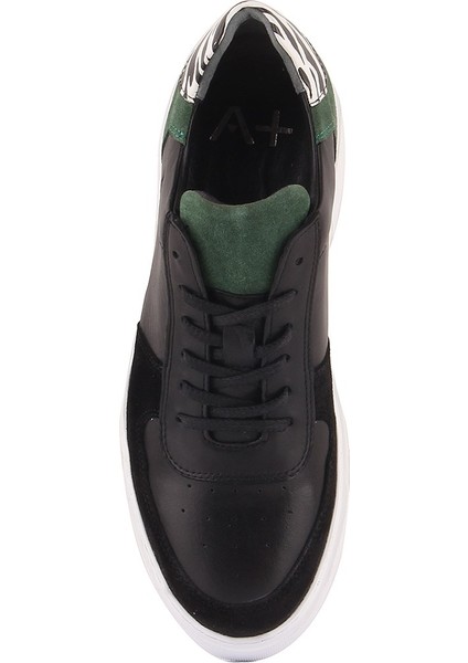 Sail Lakers - Siyah Deri, Yeşil Süet Erkek Sneaker
