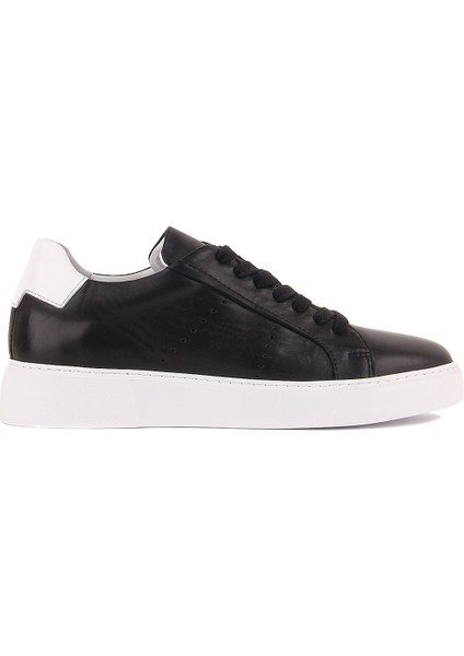 Sail Lakers - Siyah Deri Bağcıklı Erkek Sneaker