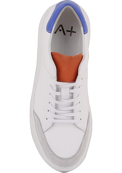 Sail Lakers - Beyaz Deri Bağcıklı Erkek Sneaker