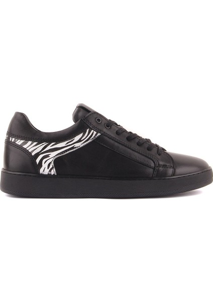 Sail Lakers - Siyah Deri Zebra Detaylı Erkek Sneaker