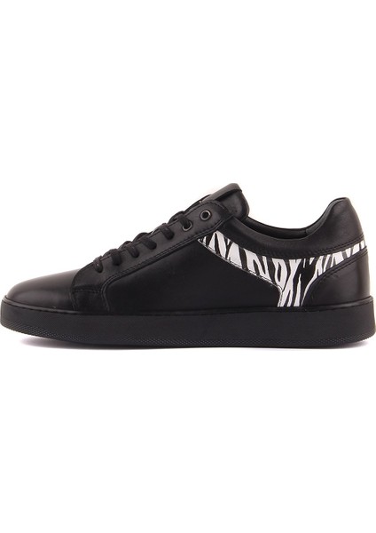 Sail Lakers - Siyah Deri Zebra Detaylı Erkek Sneaker