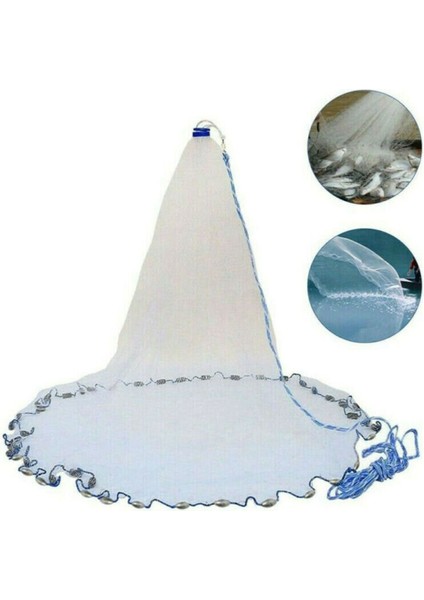 Alüminyum Yüzük Monofilament El Atmak Balıkçılık Döküm Net Spin Kolay Atmak Dia 2.4m (Yurt Dışından)