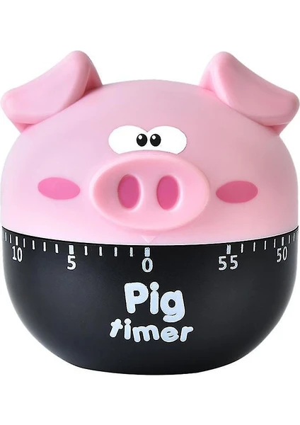 La Vie Design Yaratıcı Mekanik Cartoon Pig Timer 60 Dakika Sevimli Plastik Zamanlayıcı