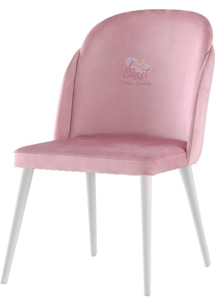4 Adet Limon Sandalye Ahşap Beyaz Sandalye Mutfak Salon Yemek Odası Sandalyesi