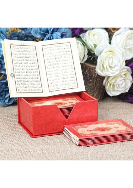 30 Cüz Kur'an-ı Kerim Çanta Boy Kırmızı Mühürlü 12 x 16 cm modelleri