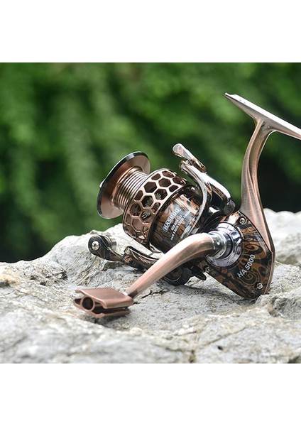 Tüm Metal Balıkçılık Makaraları Iplik Makarası Reel Yuvarlak Deniz Olta Döküm Çubuklar Balıkçılık Gemisi Baitcasting Reel Fly Reel | Balıkçılık Makaraları (HA5000) (Yurt Dışından)