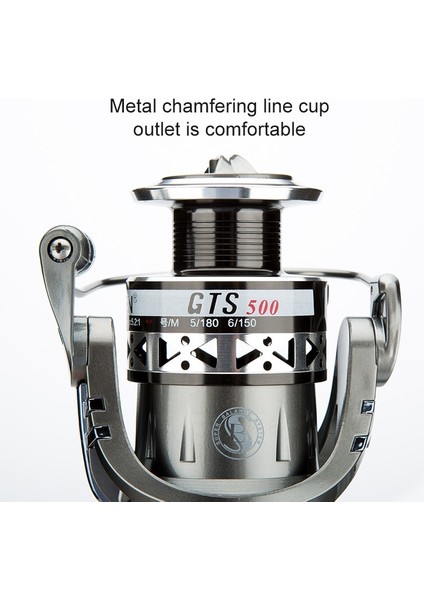 Iplik Balıkçılık Reel Metal 5.2: 1 18 kg Max Sürüklenin Paslanmaz Çelik Kolu Deniz Suyu Sazan Buz Kışlık Balıkçılık Dişli | Balıkçılık Makaraları (GTS500) (Yurt Dışından) fırsatları