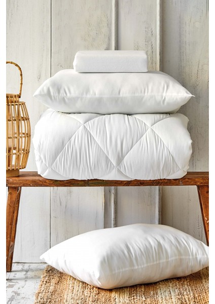 Çift Kişilik Microfiber Yorgan Seti +2 Adet Yastık