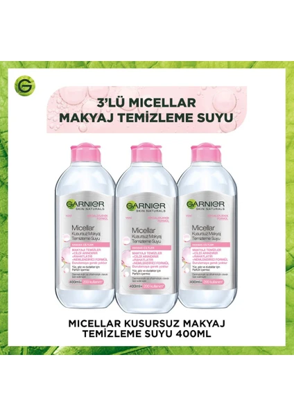 Micellar Kusursuz Makyaj Temizleme Suyu 400 ml 3'lü Set